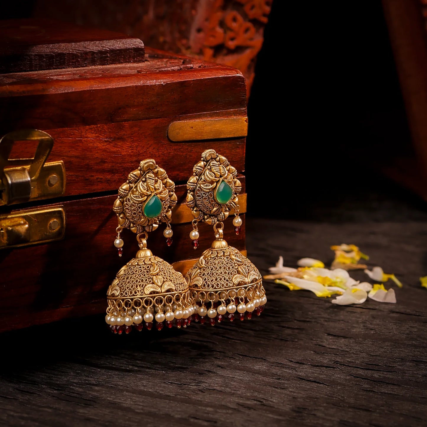 Emerald Tiered Dangles