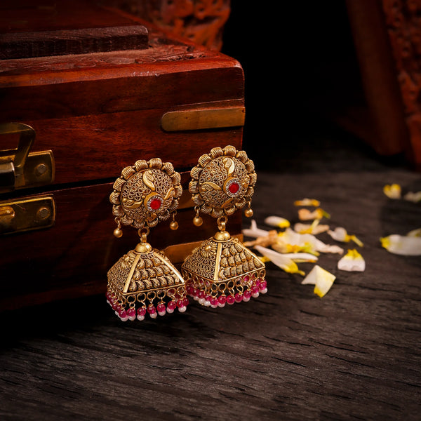 Floral Motif Jhumka