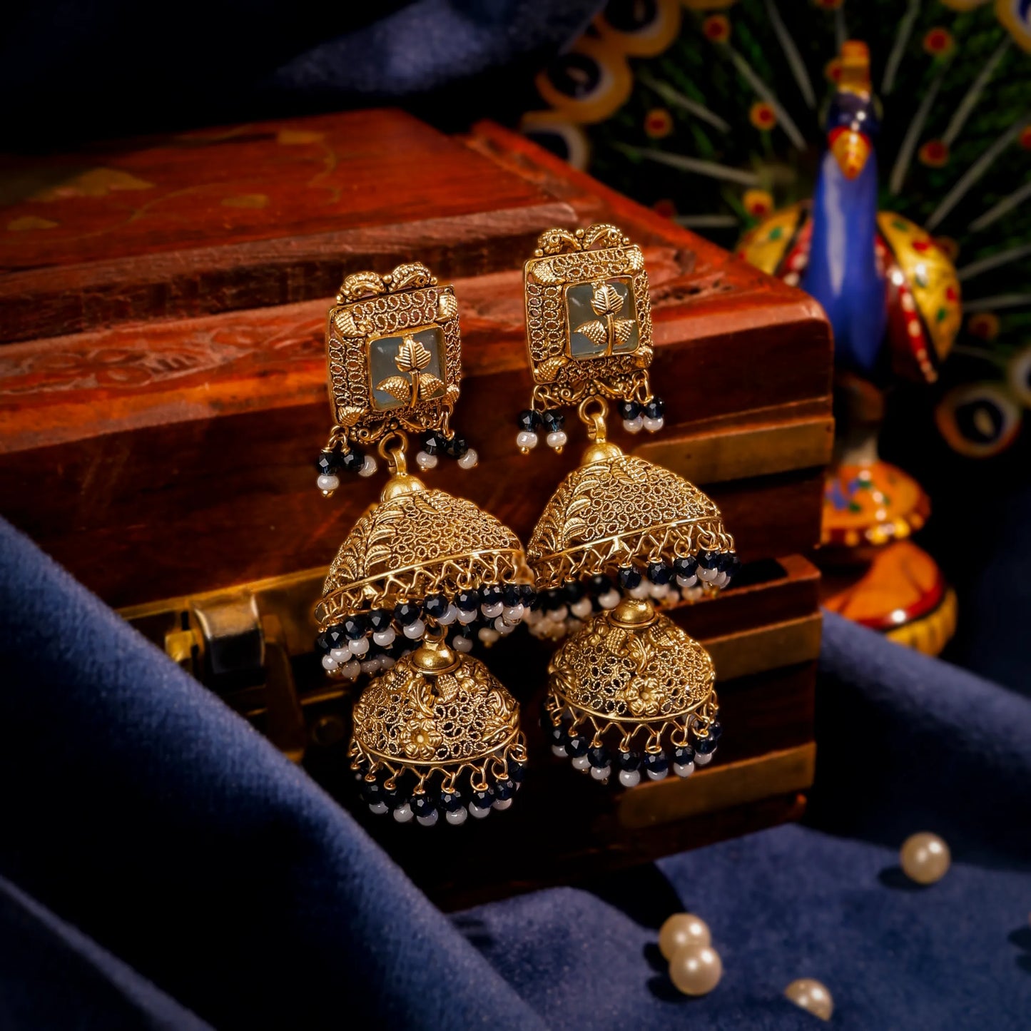Onyx Accent Jhumka