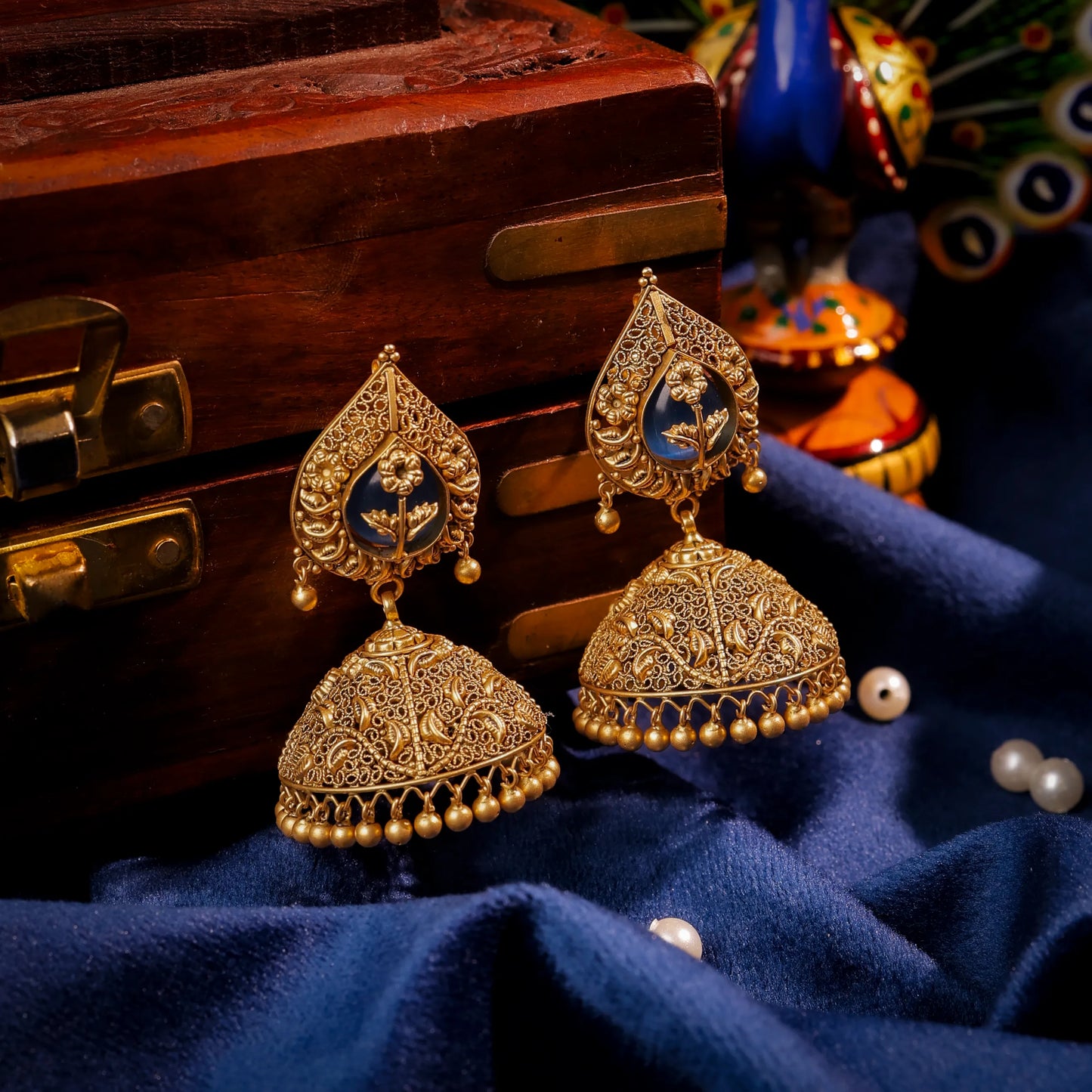 Majestic Floral Jhumka