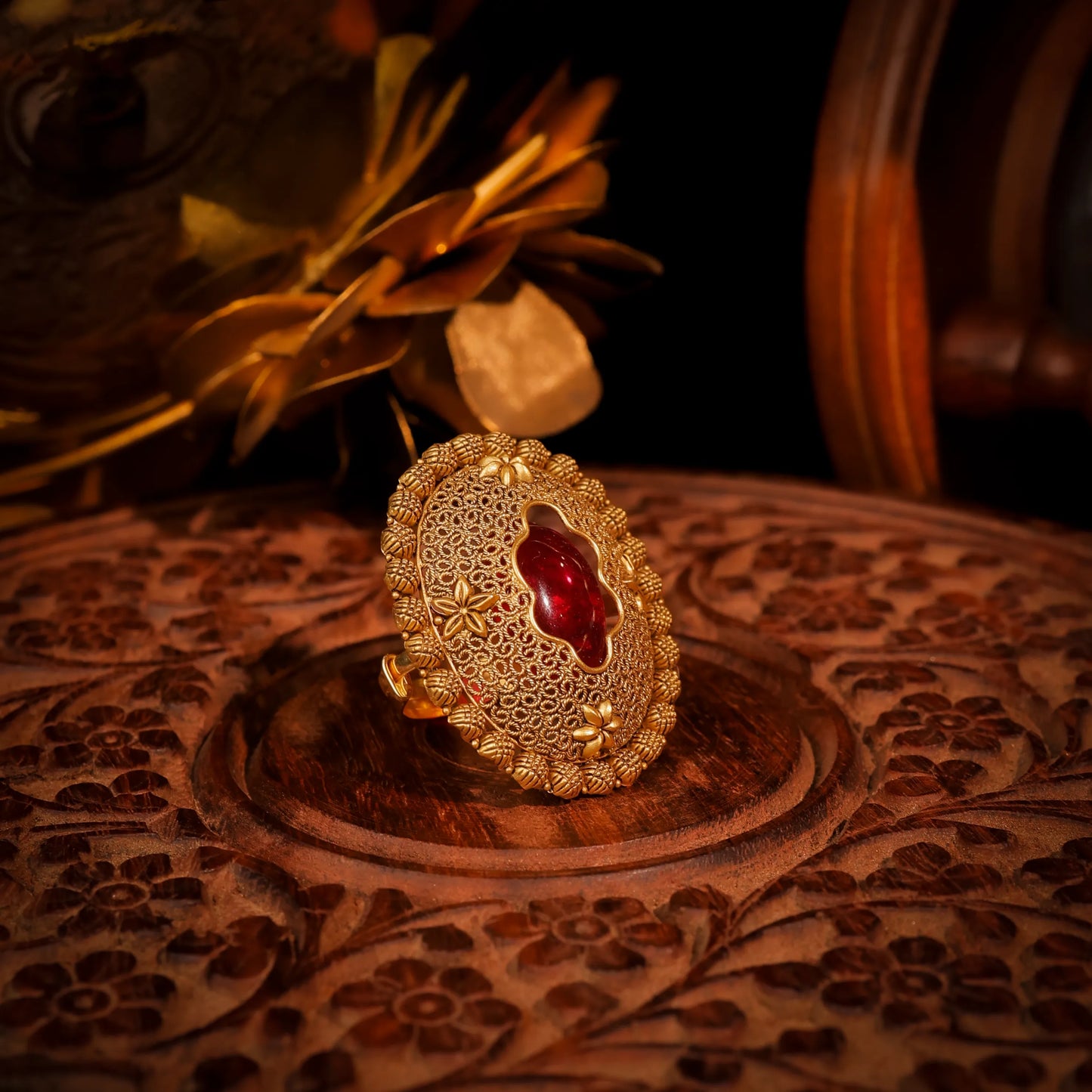 Teardrop Ruby Ring