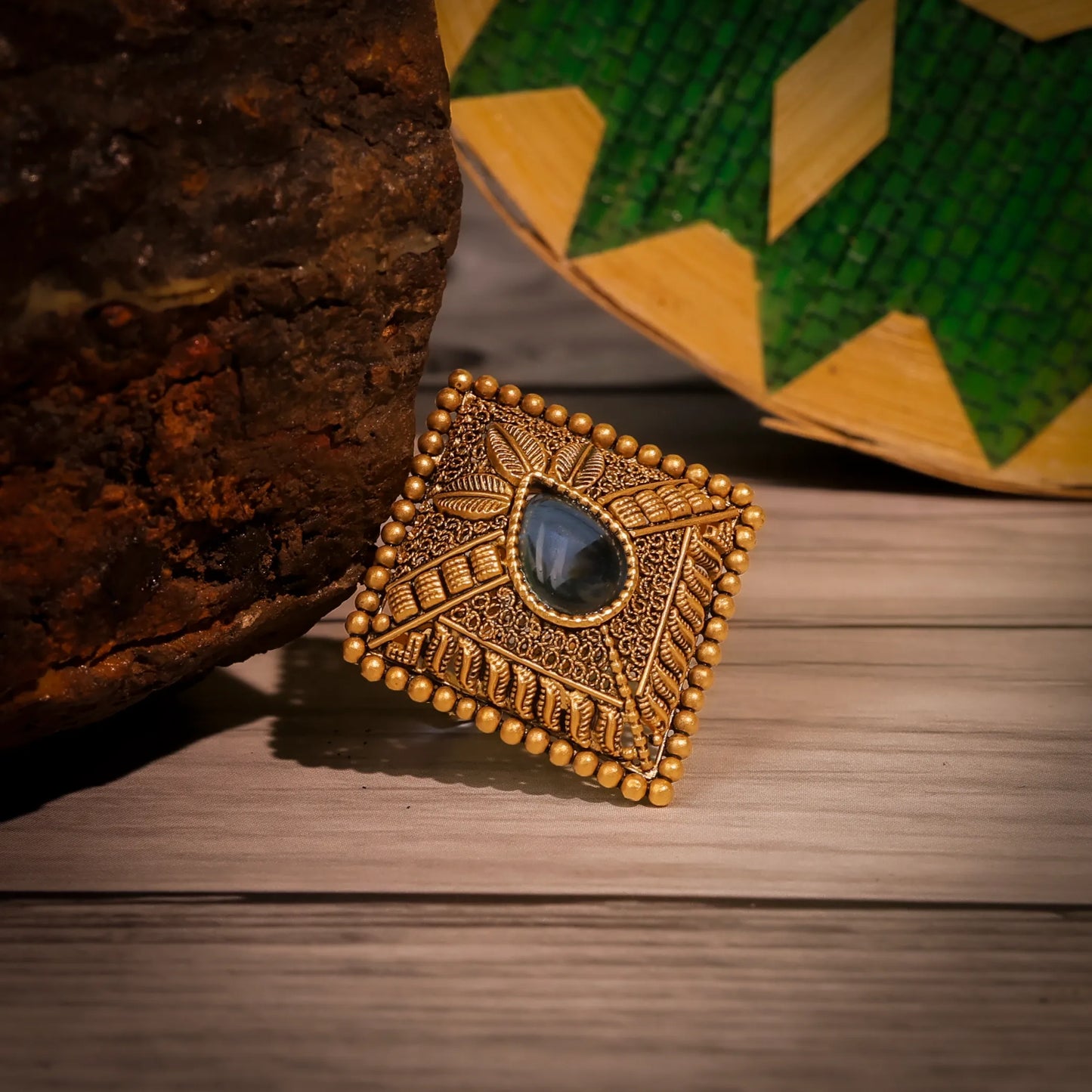 Square Teardrop Ring